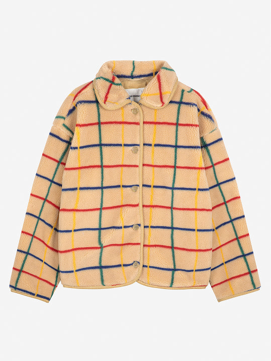 Color Striped sheepskin jacket