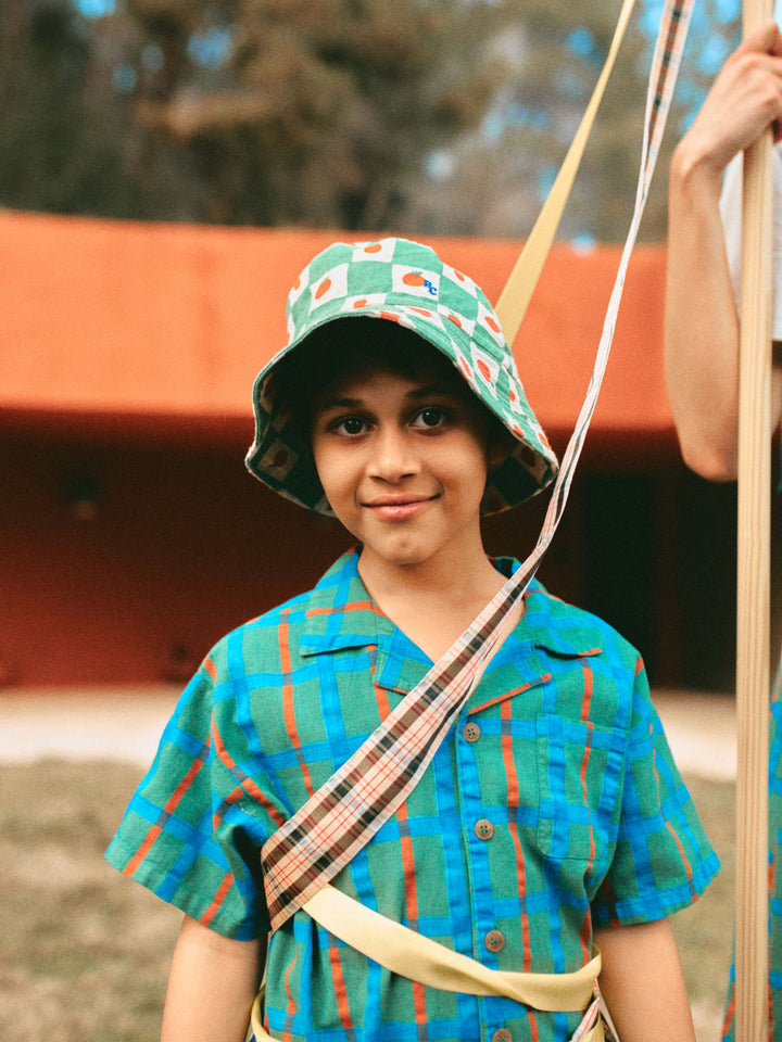 Green check all over shirt