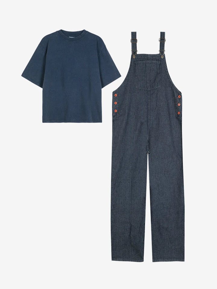 Denim dungaree look