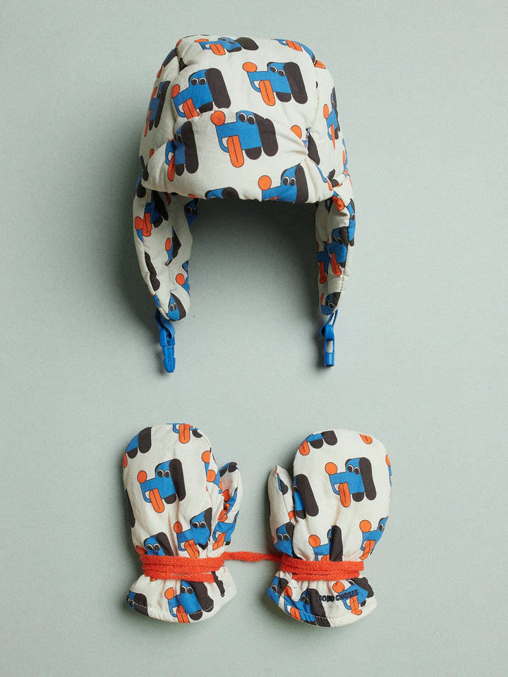 Doggy Mate all over chapka & mittens set