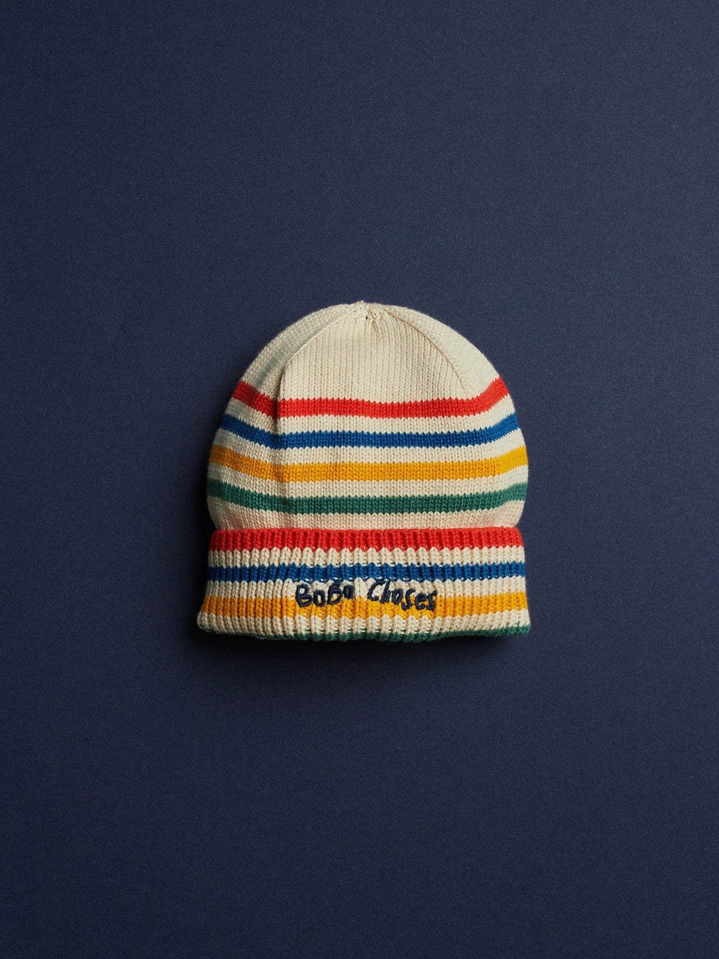 Tic Tac Toe knitted striped beanie