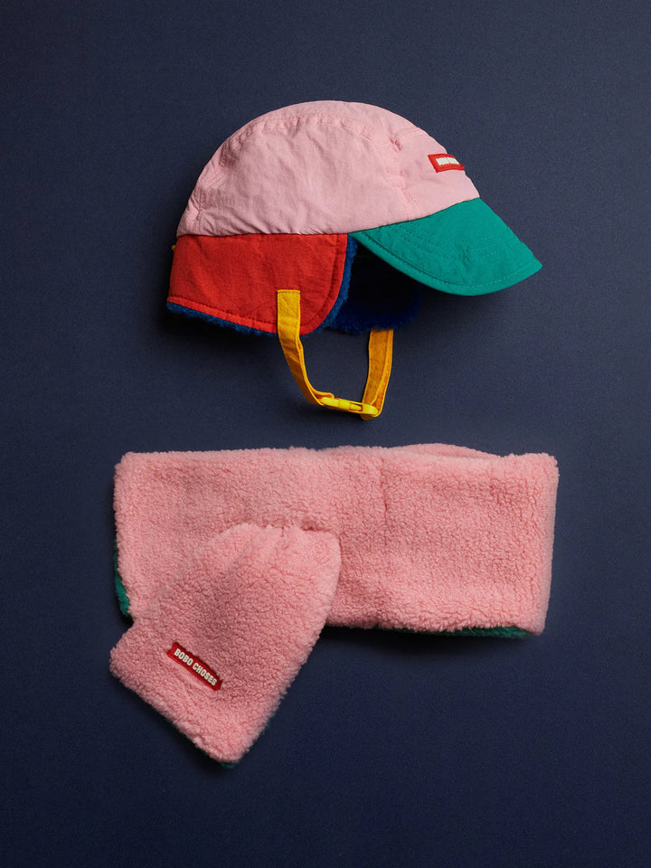 Bobo Choses pink color block winter set