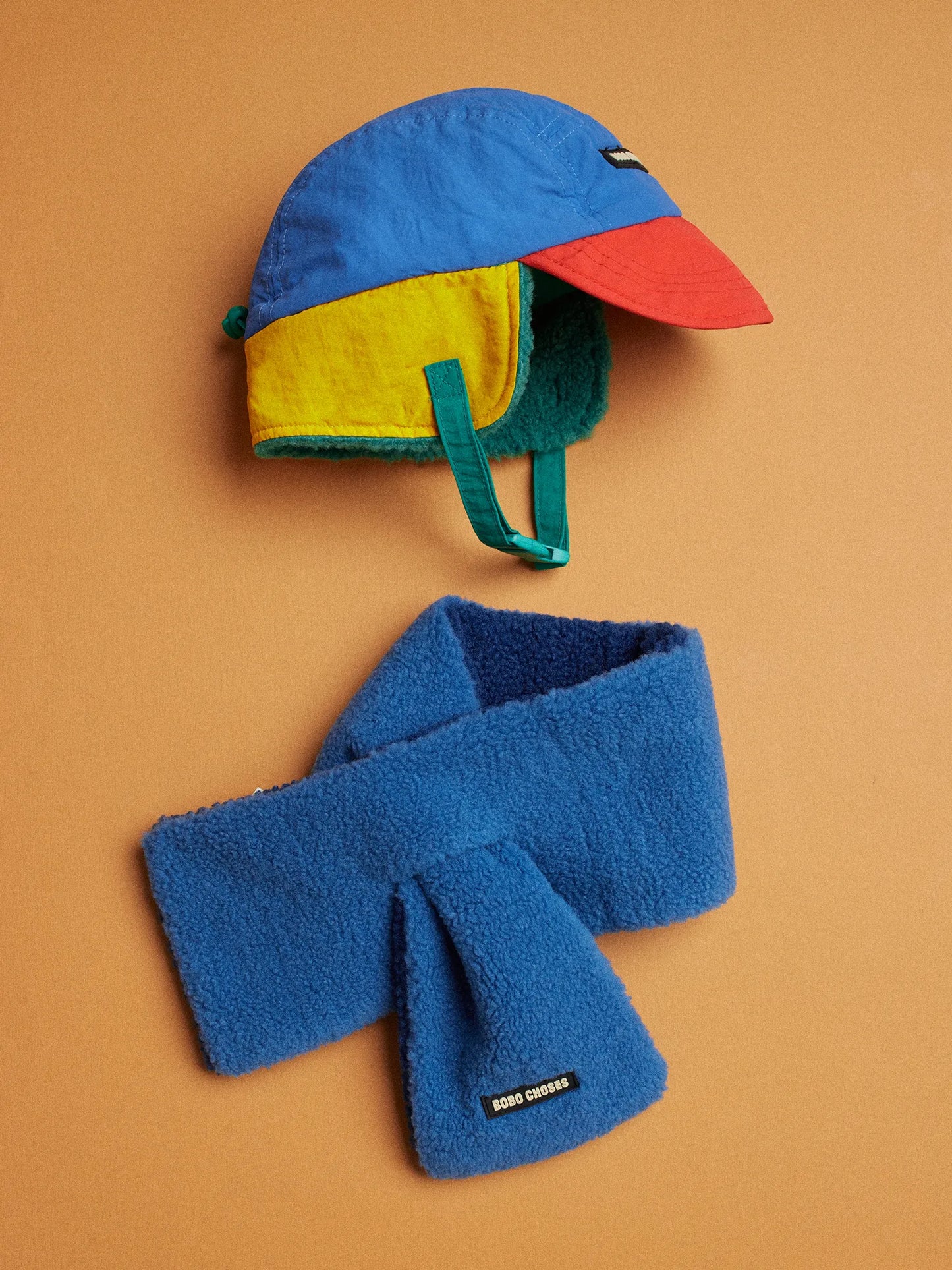 Bobo Choses blue color block winter set
