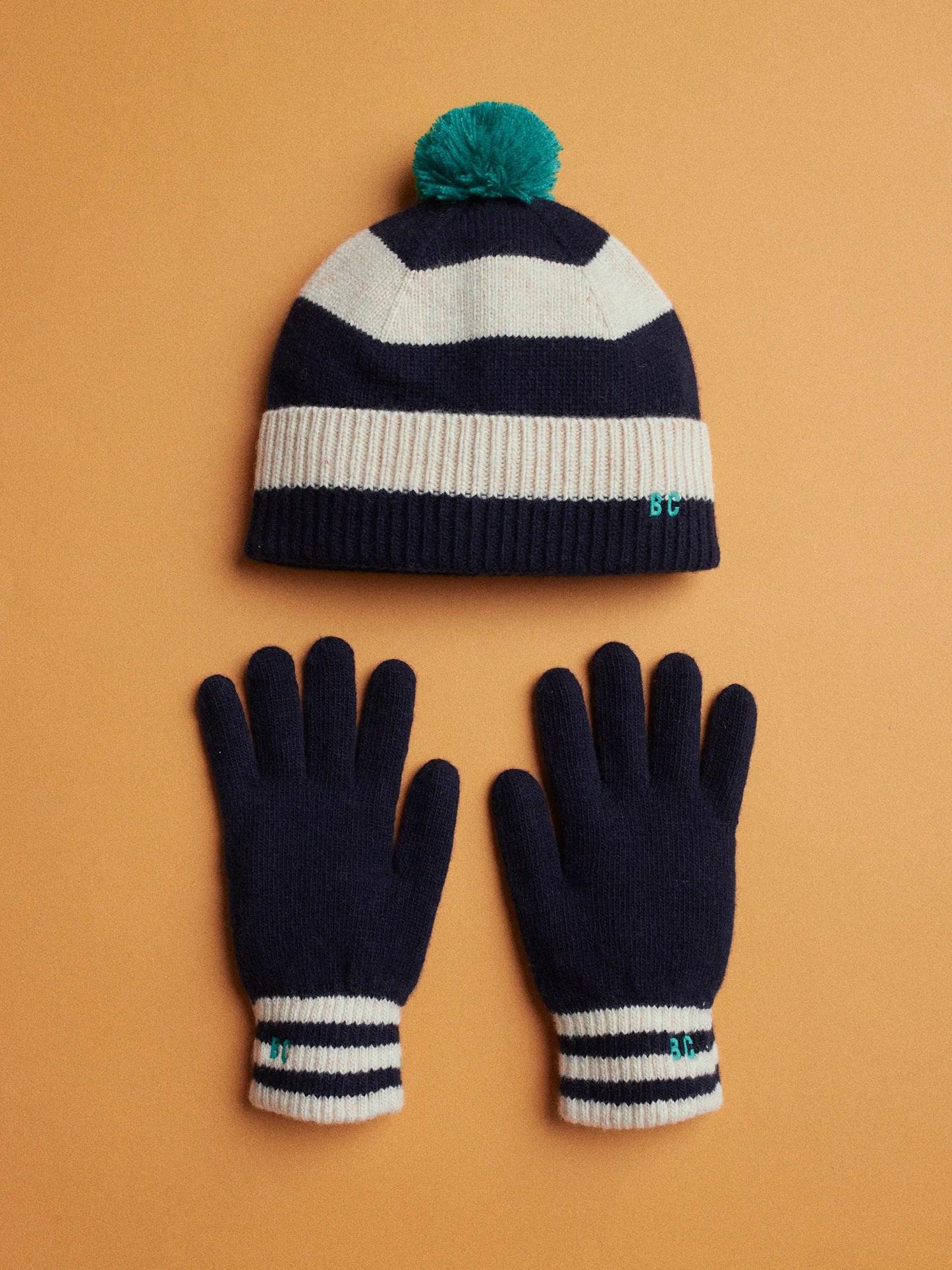 Mr Pencil knitted beanie & gloves set