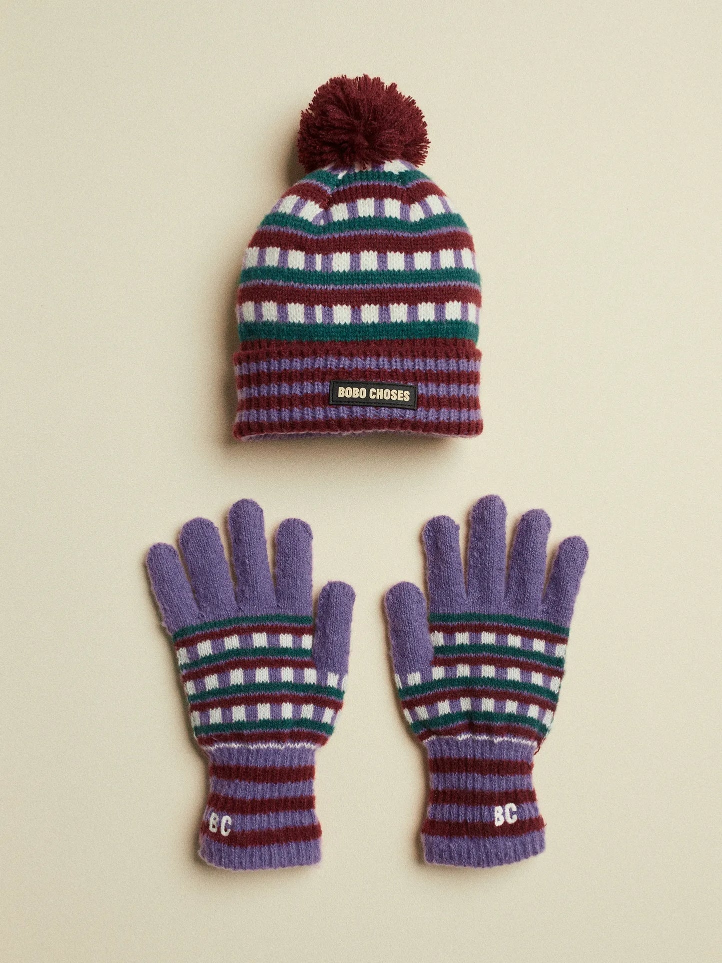 Bobo Choses jacquard beanie & gloves set