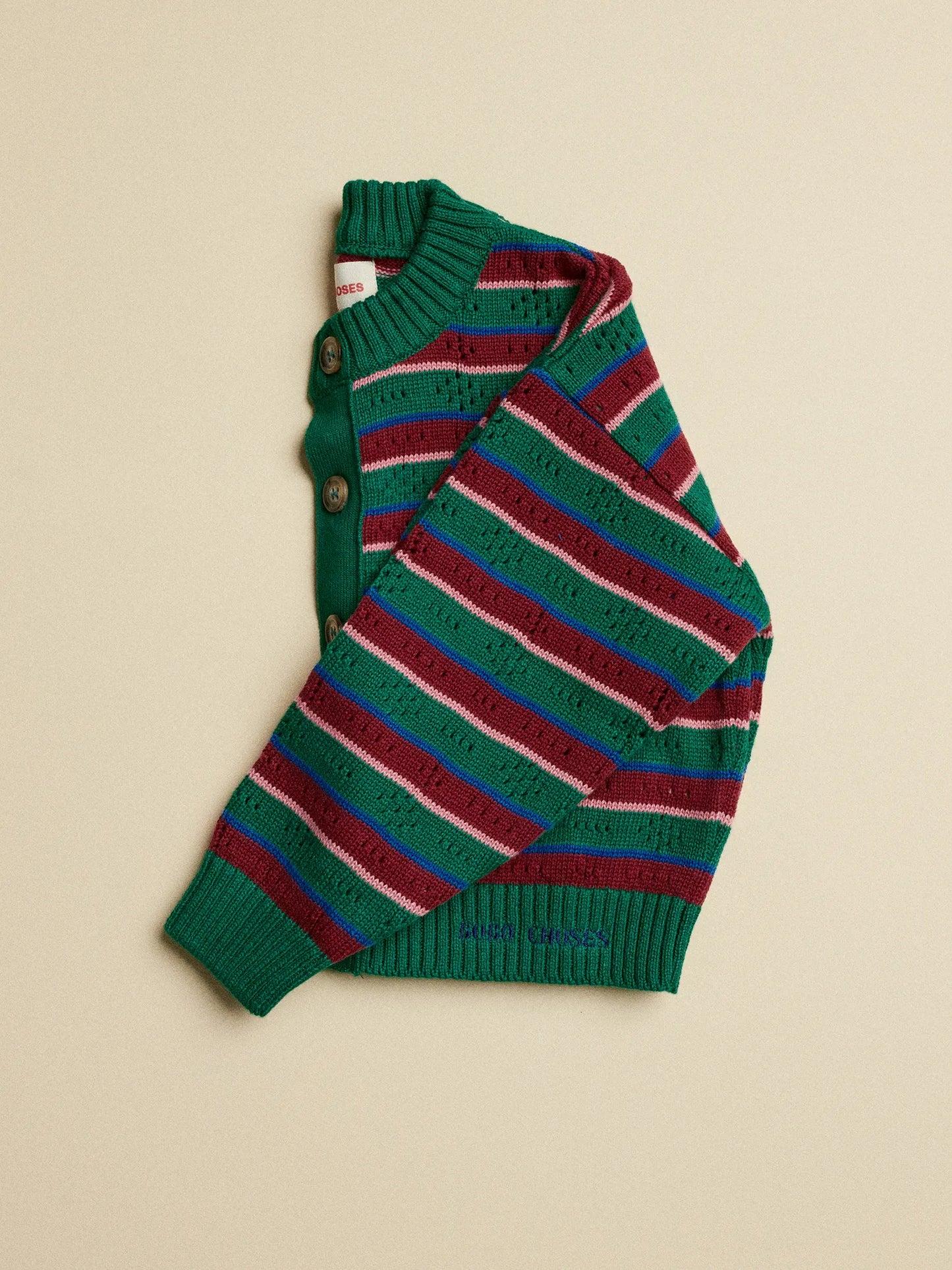 Tic Tac Toe striped cardigan set