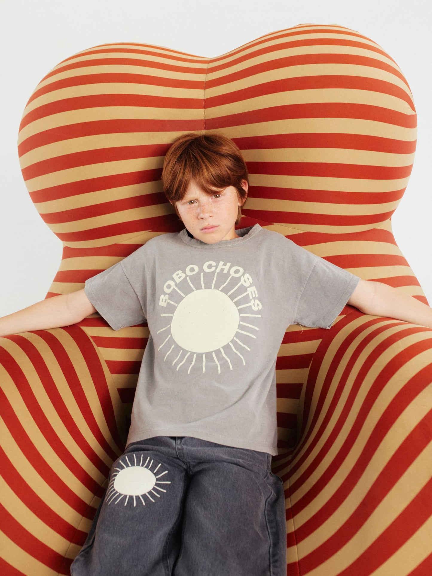 T-shirt gris Bobo Choses Sun