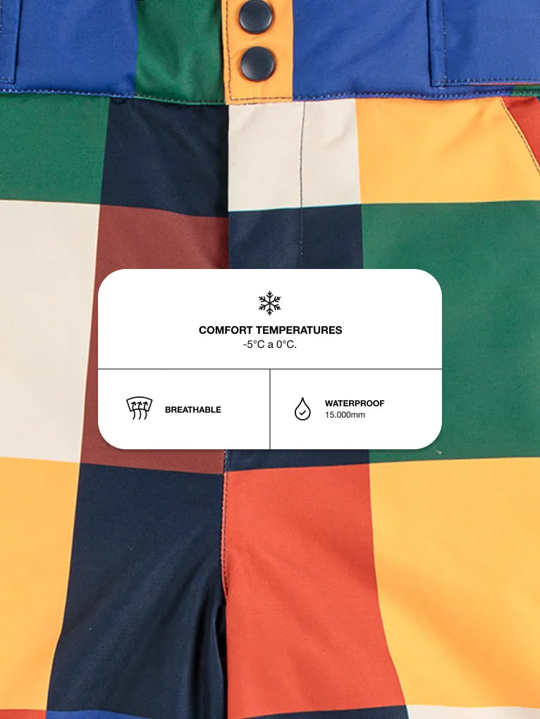 Multicolor Tiles ski pants