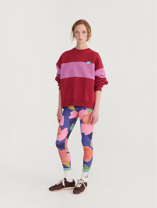 Color block relaxed sweatshirt