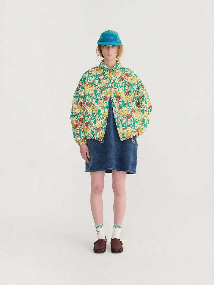 Color Herbalist pattern quilted jacket