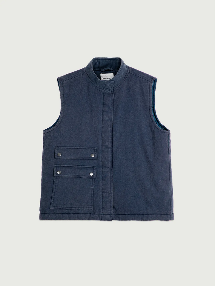 Washed cotton vest