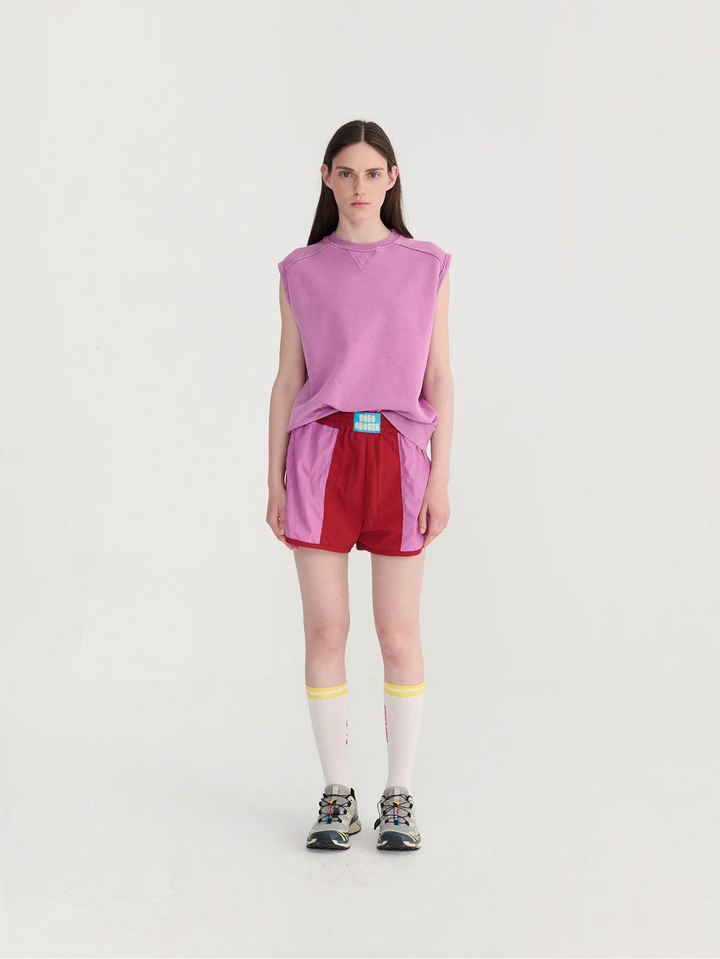 Washed sleeveless sweatshirt