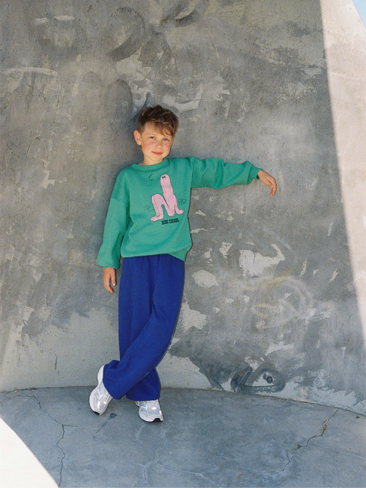 Pantalons esportius blaus rectes Bobo Choses