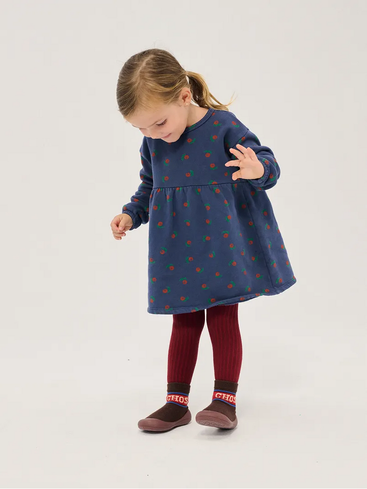 Stamp Bloom all over fleece dress