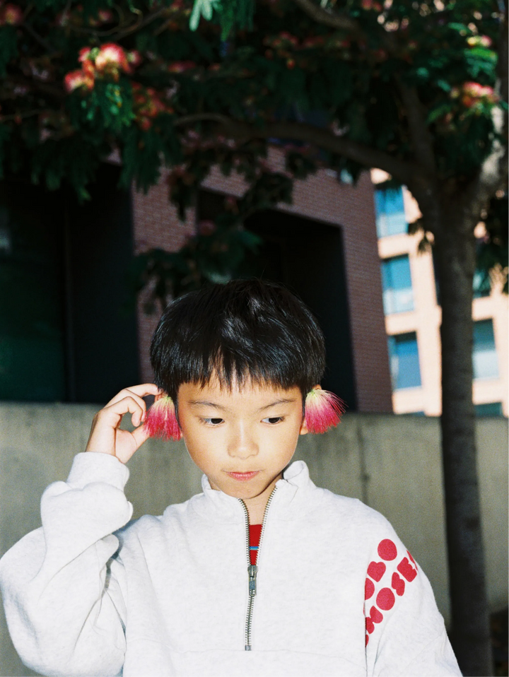 Bobo Choses Bolder 하프 집업 스웨트셔츠