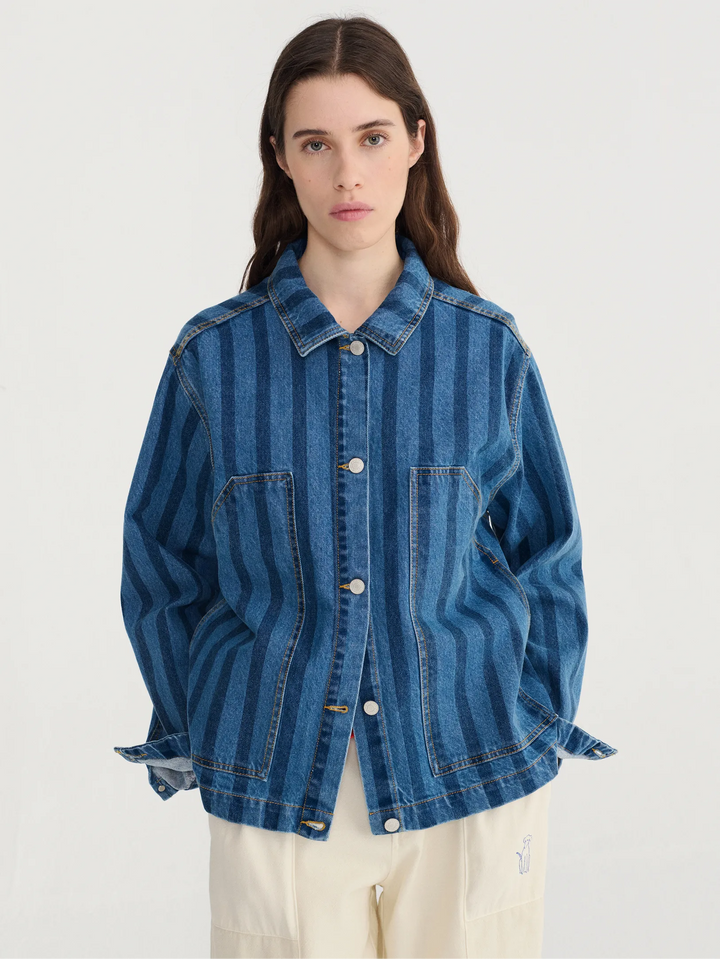 Stripe denim jacket