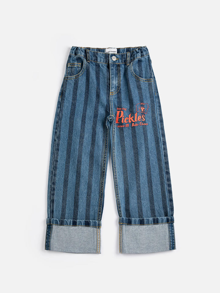 Pickles The Dog Striped denim pants