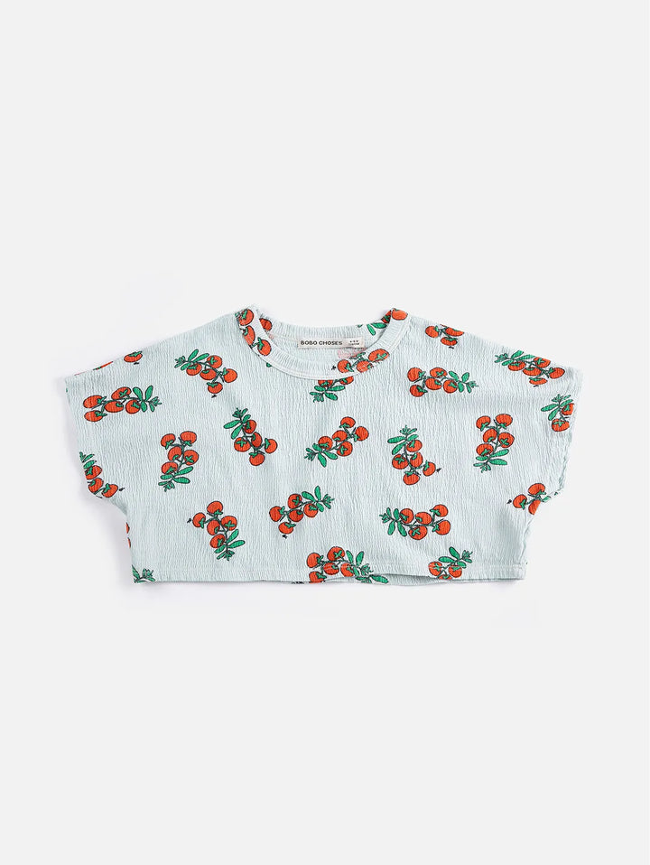 Juicy Tomatoes all over cropped T-shirt