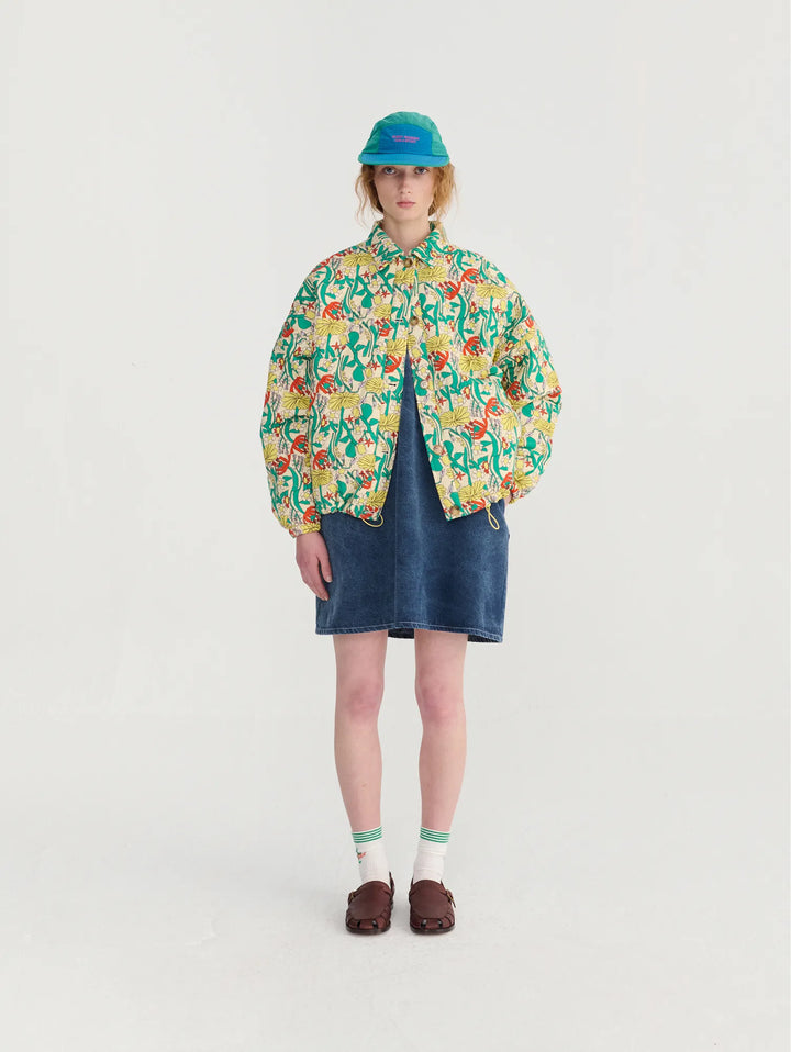 Color Herbalist pattern quilted jacket