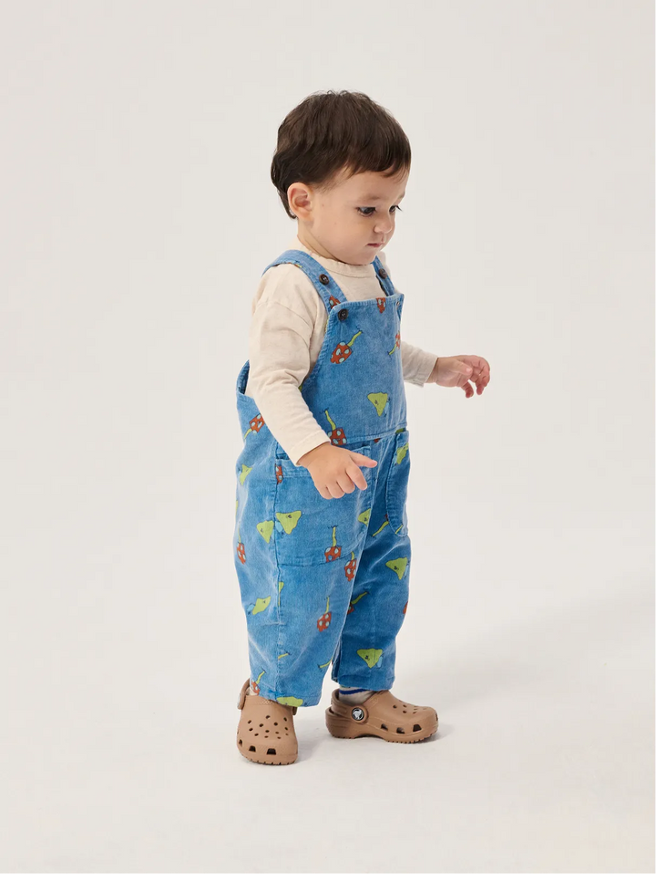 Mush Monster Duo all over corduroy overall