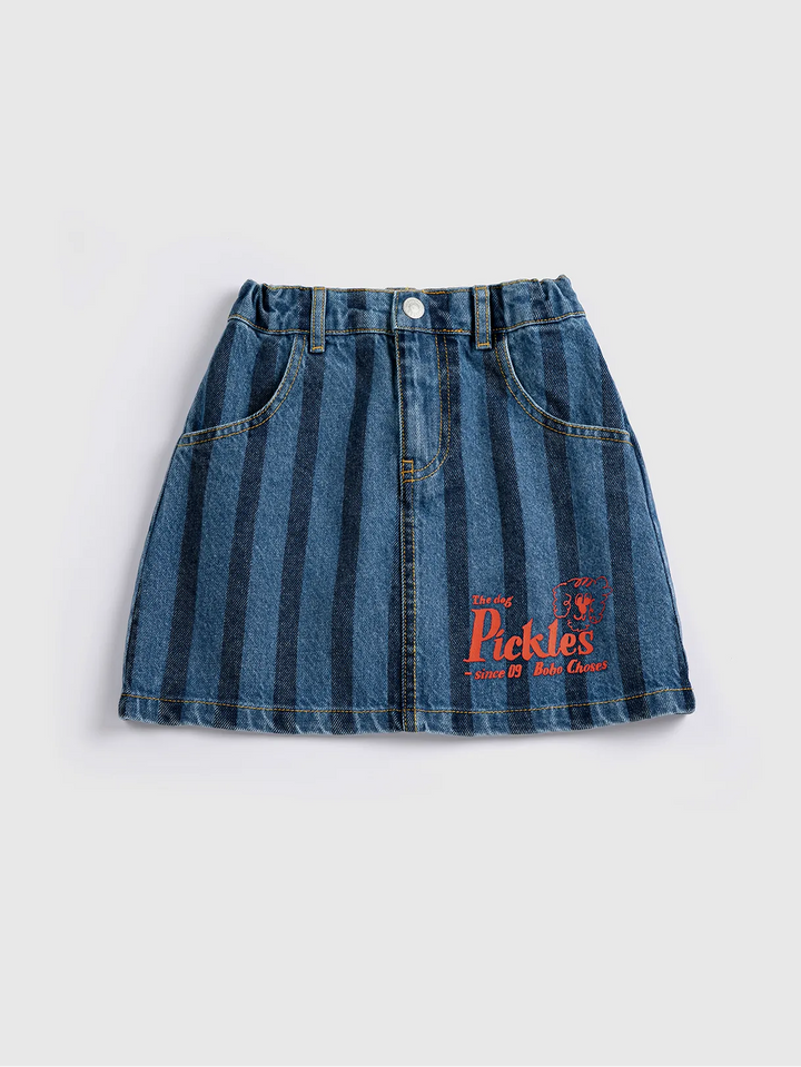 Pickles The Dog 스트라이프 데님 스커트