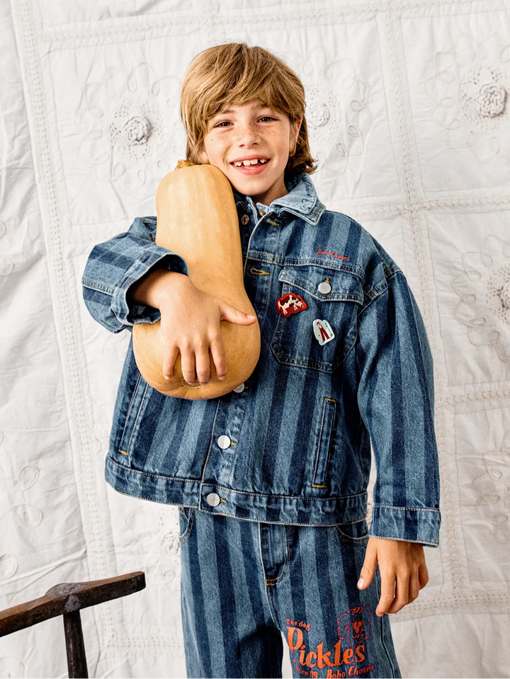 Bobo Choses 스트라이프 데님 재킷