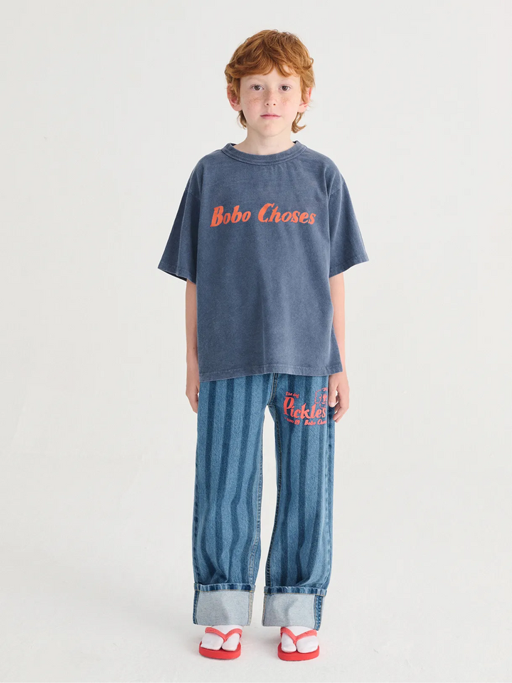 Pickles The Dog 스트라이프 데님 팬츠