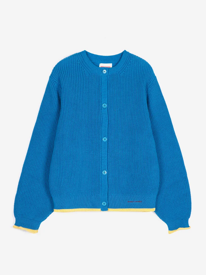 Pearl knitted cotton cardigan