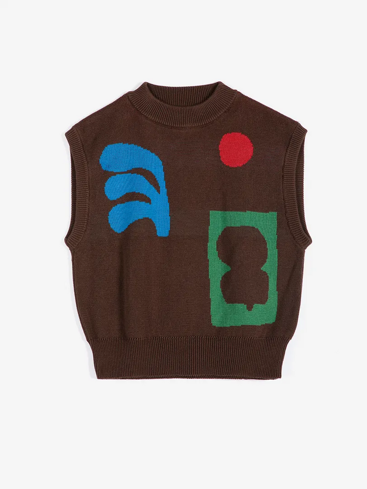 Plant Seal jacquard cotton vest