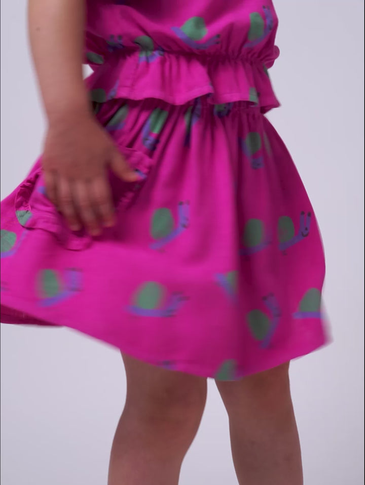 Funny Snail all over woven skirt