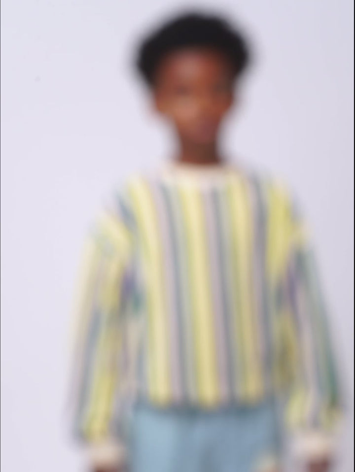 Multicolor Stripes terry cloth sweatshirt