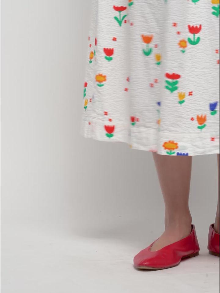 Garden Party print tie string dress