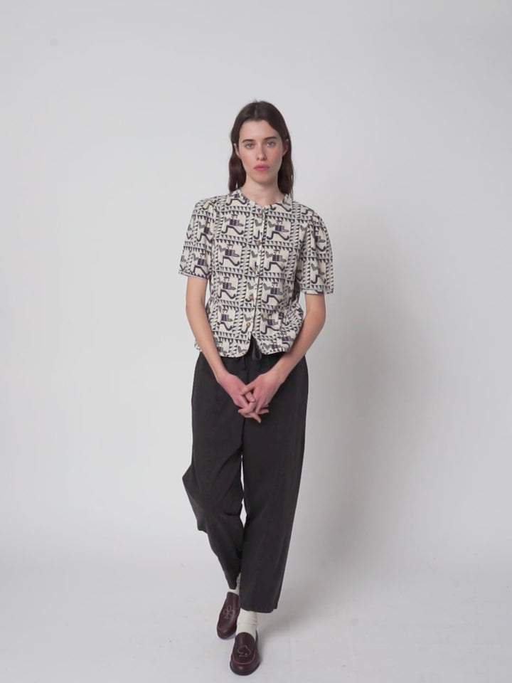 Dark grey cocoon pants