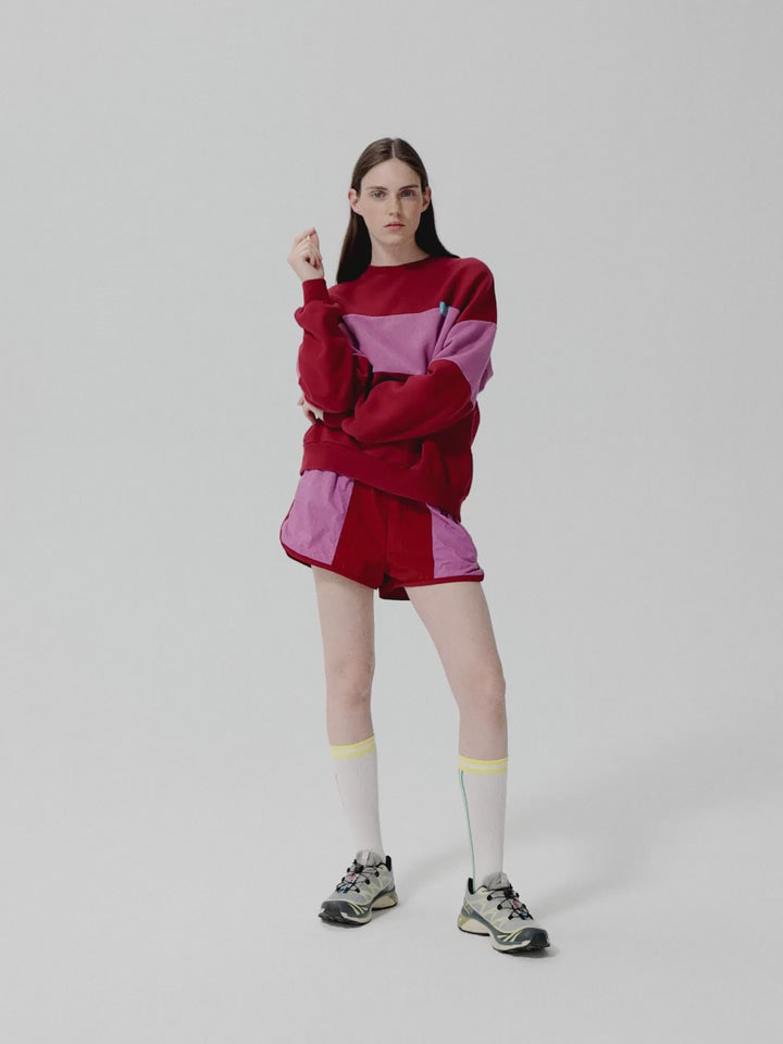 Color block relaxed sweatshirt