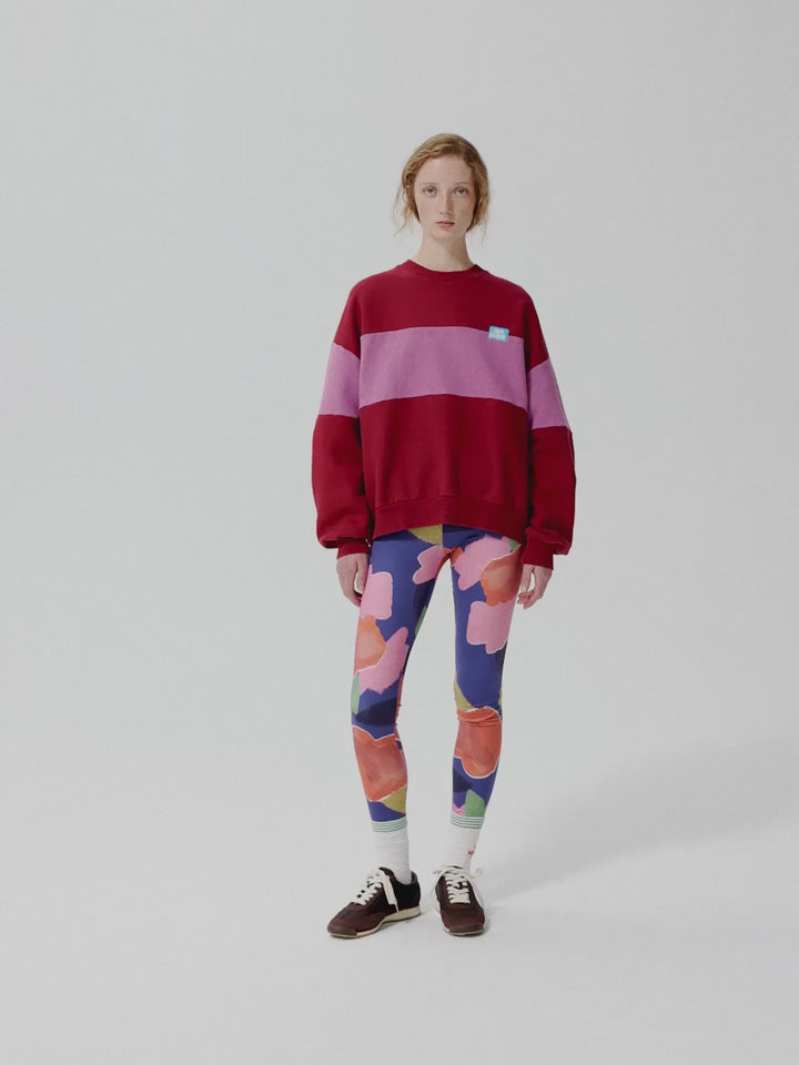 Color block relaxed sweatshirt