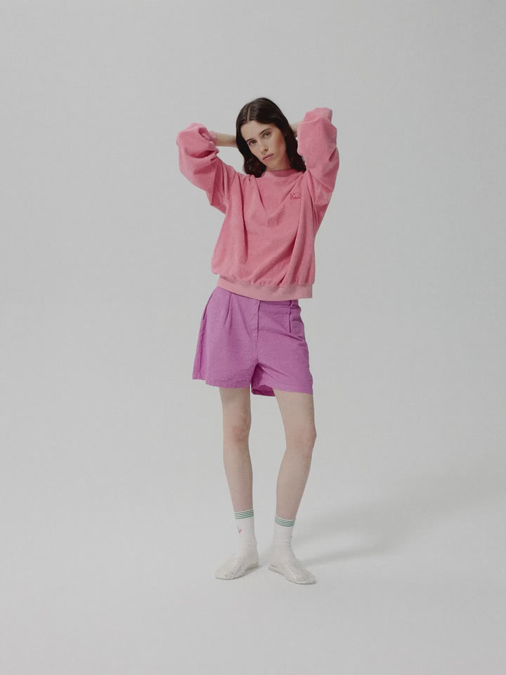 Terry embroidery sweatshirt