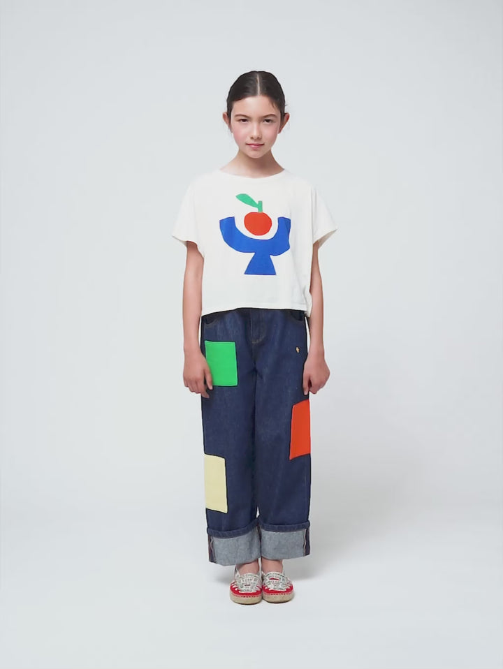 Tomato Plate cropped t-shirt