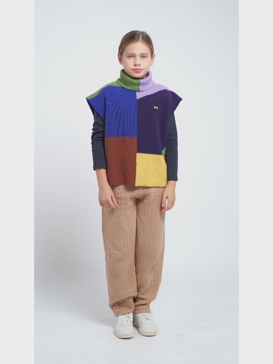 Multicolor intarsia cotton vest – Bobo Choses