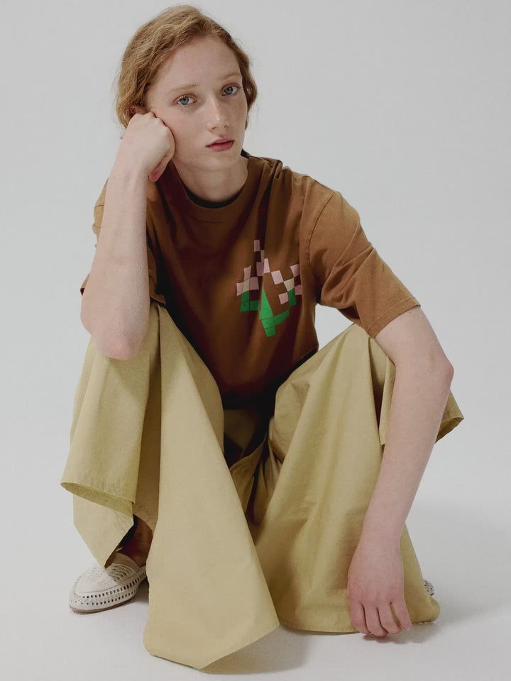 Pixel Flowers oversize T-shirt