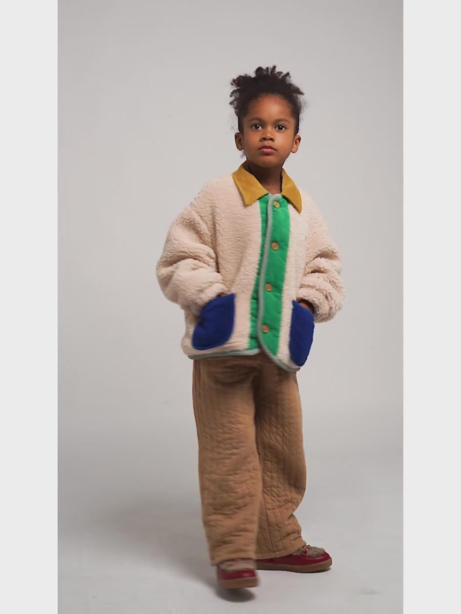 Color Block sheepskin jacket – Bobo Choses