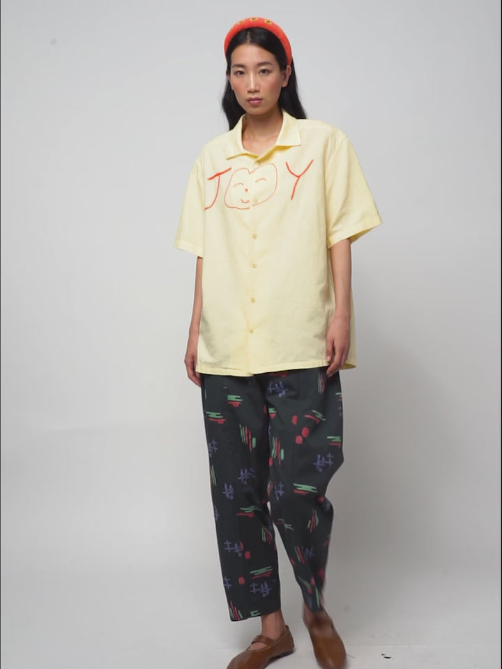 Joy embroidery unisex shirt