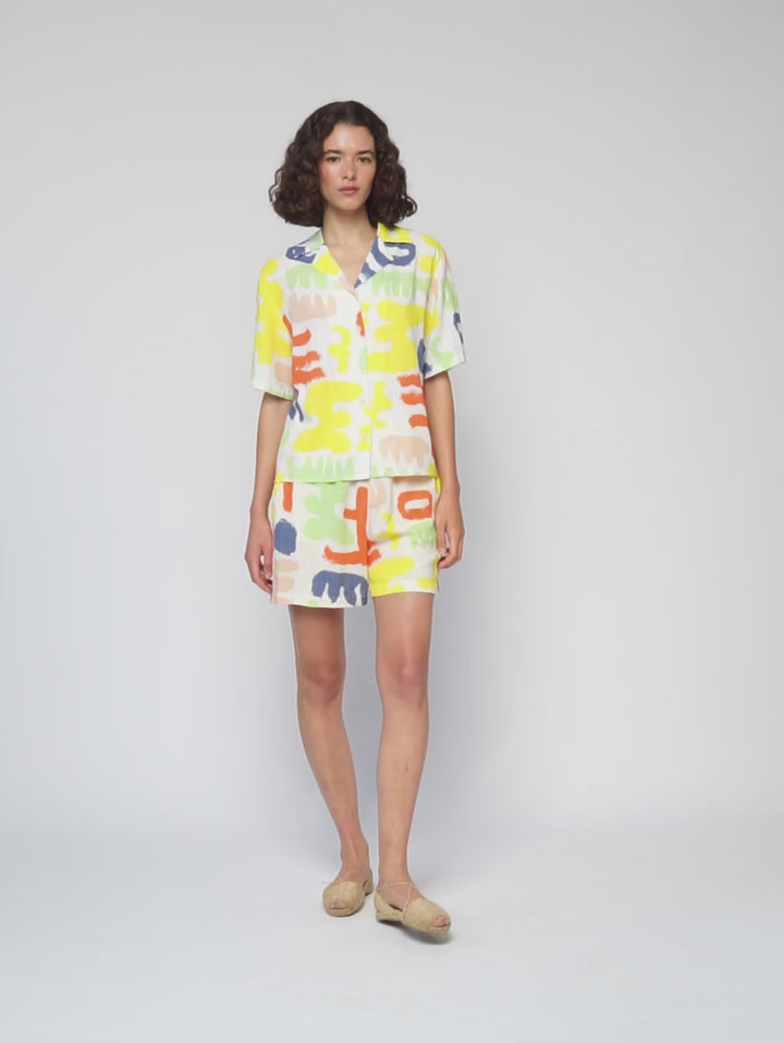 Carnival print short sleeve shirt