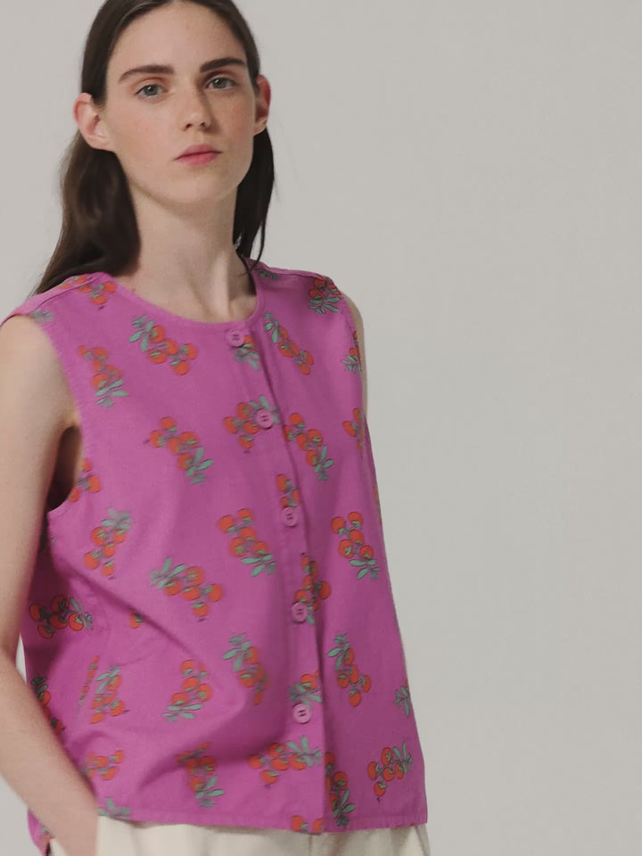 Top estampado Tomatoes