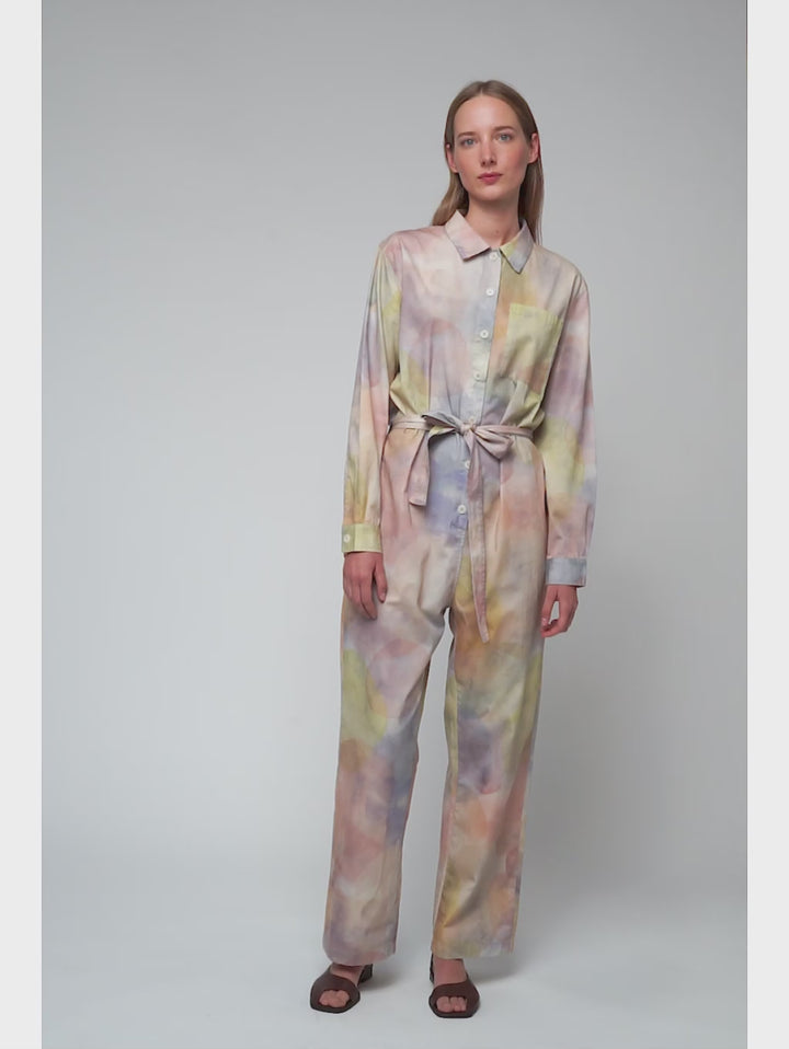 Skylight print buttoned overall