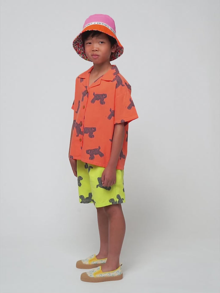 Big Cat all over woven shirt