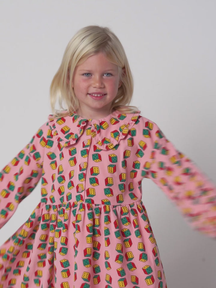 Dices all over  micro corduroy dress