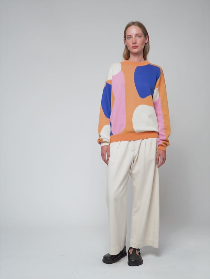 Multicolour jacquard jumper