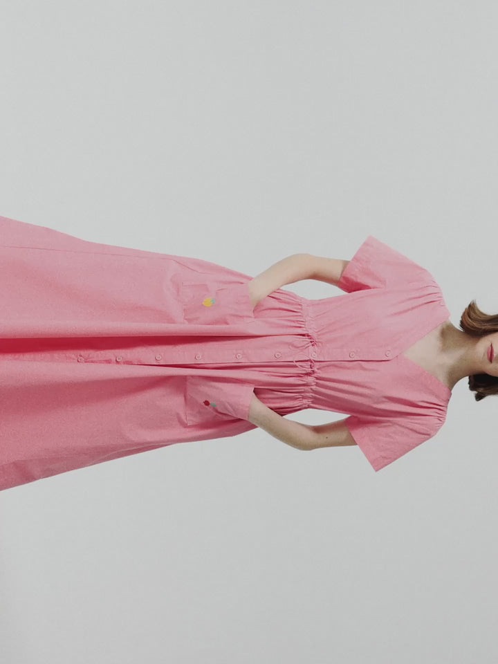 Hemdkleid mit V-Ausschnitt