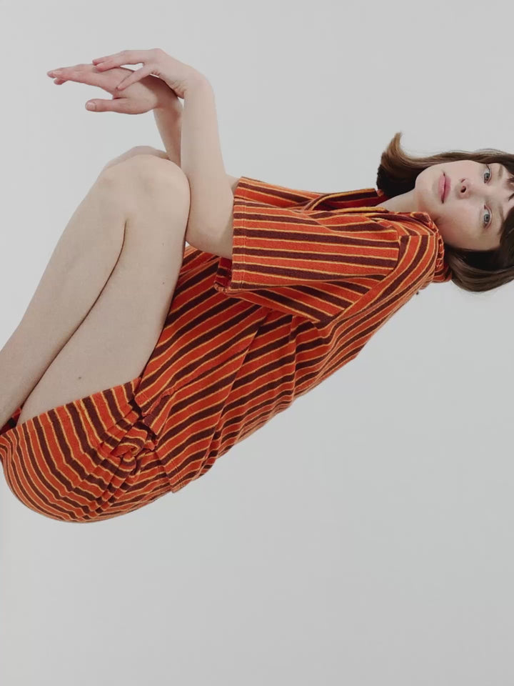 Striped terry shorts