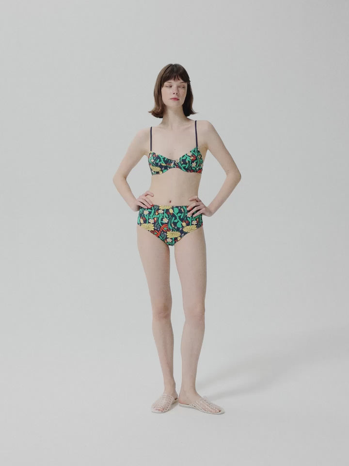 Color Herbalist recycled high bikini bottom